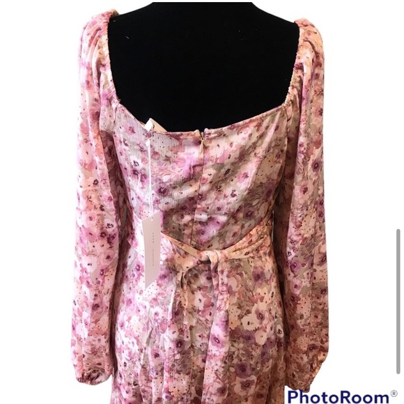 NORDSTROM-LUSH- FLORAL PRINT MIDI DRESS IN SAGE
MAUVE FLORAL - Picture 7 of 11